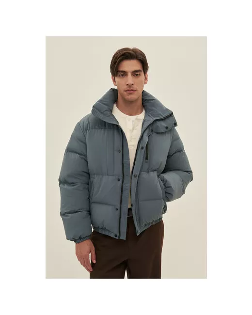 Finn Flare куртка демисезонная силуэт свободный стеганая карманы водонепроницаемая съемный капюшон размер