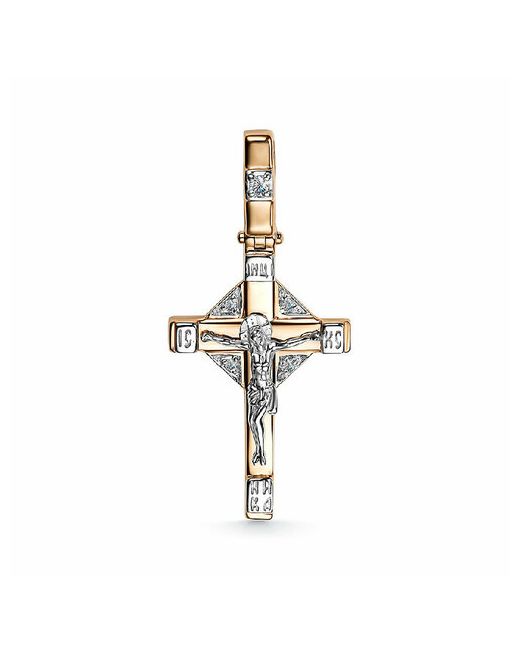 Алькор Подвеска крест с бриллиантом 35667-100
