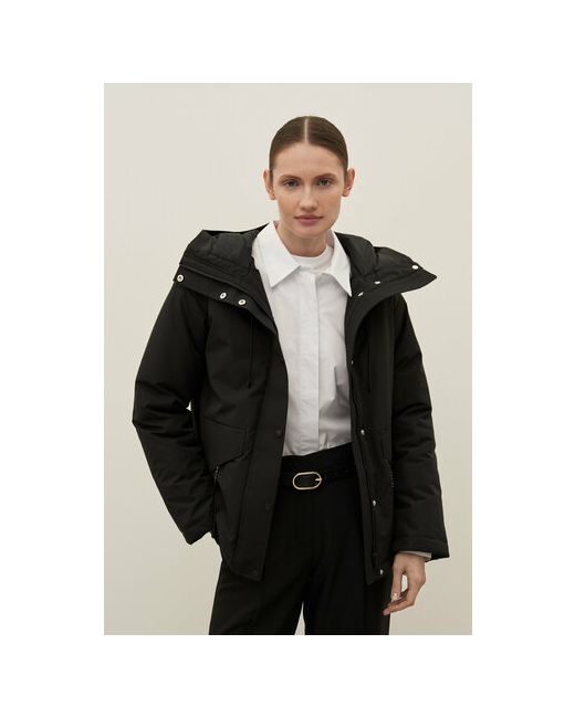 Finn Flare куртка демисезонная средней длины силуэт прямой капюшон водонепроницаемая размер