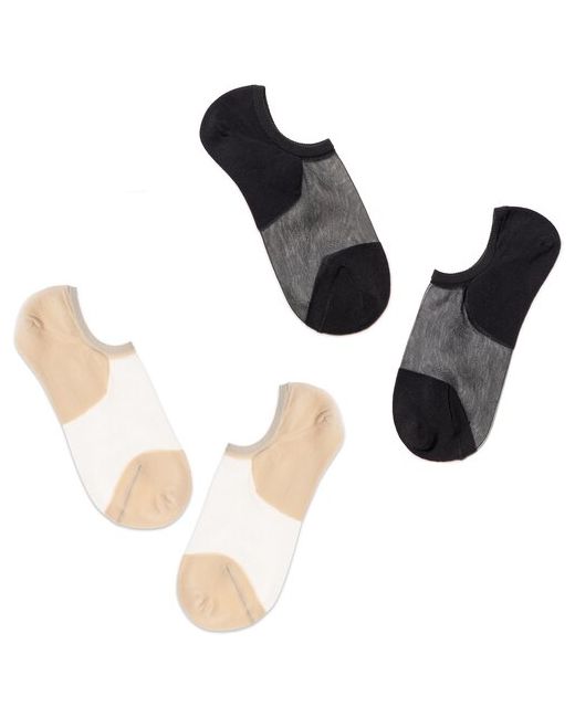 CONTE Elegant носки укороченные размер 25 черный бежевый