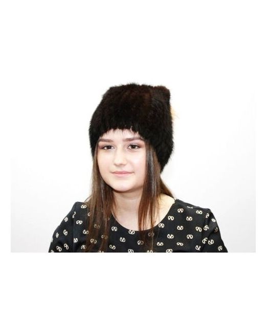 Мария Шапка шлем Косынка норковая зимняя вязаная размер 55 56 57