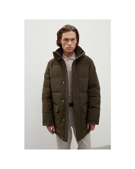 Finn Flare Пальто демисезонное силуэт прямой капюшон подкладка размер