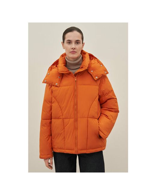 Finn Flare куртка демисезонная средней длины съемный капюшон водонепроницаемая стеганая карманы размер