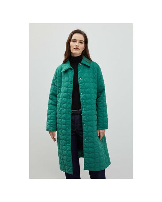 Finn Flare куртка демисезонная средней длины силуэт свободный водонепроницаемая карманы утепленная размер 2XL зеленый