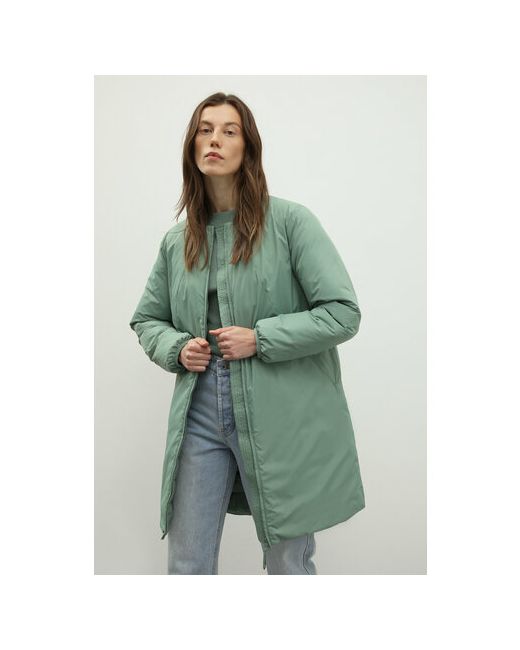 Finn Flare куртка демисезонная средней длины силуэт прямой водонепроницаемая размер зеленый