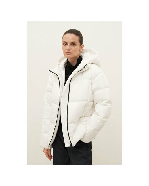 Finn Flare куртка демисезонная средней длины силуэт прямой съемный капюшон стеганая ветрозащитная водонепроницаемая размер
