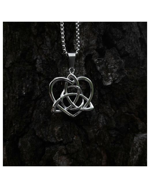 occultist.shop Сердце с кельтским узлом стальной кулон на цепочке