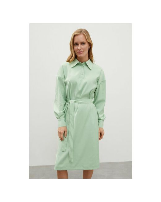 Finn Flare Платье повседневное прямой силуэт размер зеленый