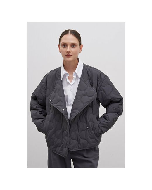 Finn Flare куртка демисезонная средней длины силуэт свободный стеганая утепленная карманы водонепроницаемая размер