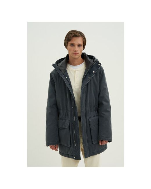 Finn Flare Пальто демисезонное силуэт свободный капюшон размер 2XL