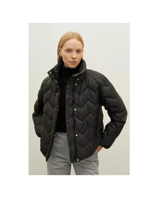 Finn Flare куртка демисезонная средней длины силуэт прямой капюшон карманы водонепроницаемая размер