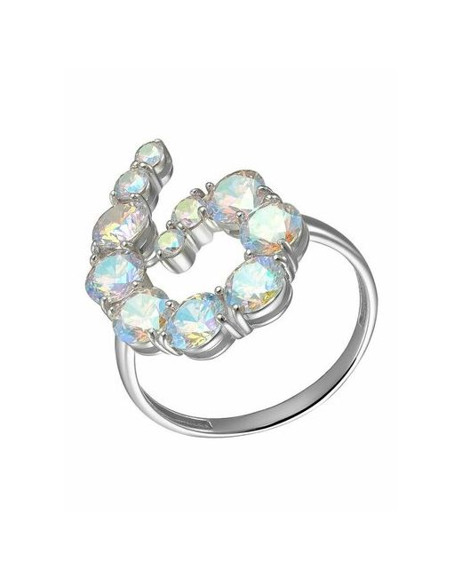 Ювелирочка Перстень 1055968195 серебро 925 проба размер 18 бесцветный серебряный