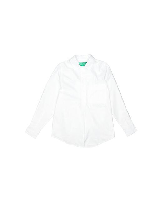 United Colors Of Benetton Рубашка повседневный стиль оверсайз длинный рукав карманы однотонная размер