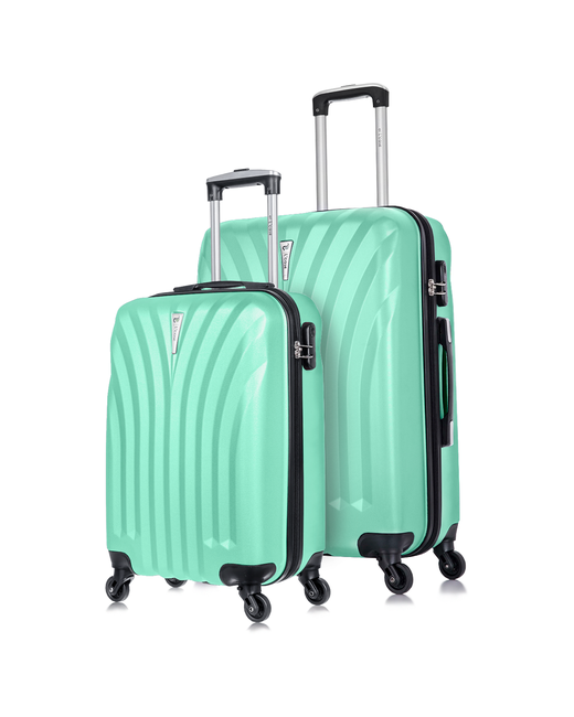 L'Case Комплект чемоданов 2 шт. 84 л размер зеленый