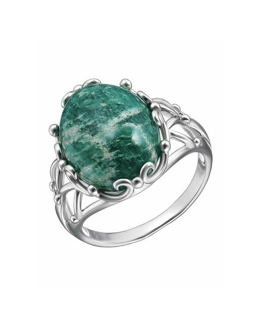 Ювелирочка Перстень 1058620175 серебро 925 проба размер 17.5 зеленый серебряный