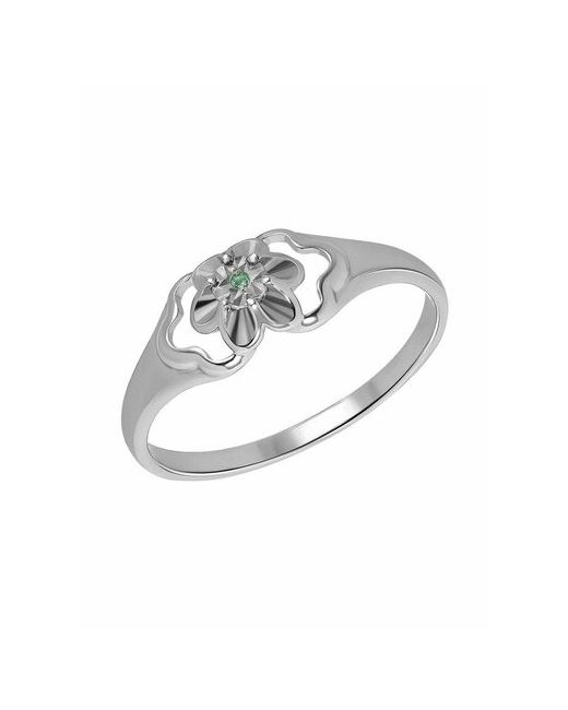 Ювелирочка Перстень 104797919 серебро 925 проба размер 19 зеленый серебряный