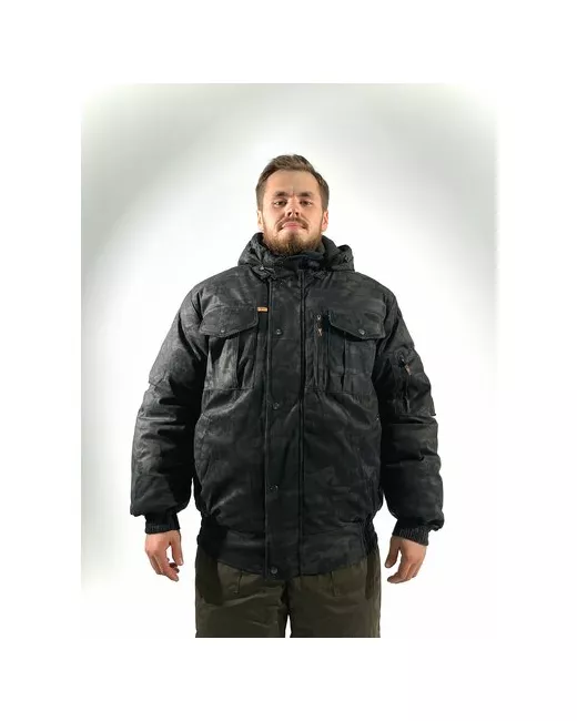 Idcompany куртка зимняя силуэт свободный карманы капюшон манжеты внутренний карман размер 54