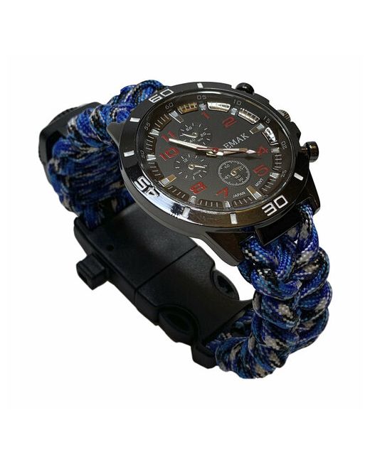 Военпро Наручные часы Часы с браслетом для выживания в экстремальных условиях черный синий