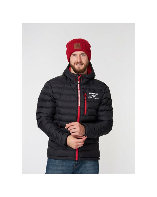 Alaskan куртка демисезонная силуэт прямой ветрозащитная водонепроницаемая размер 50-52 красный черный