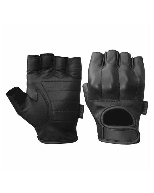 A&H Перчатки митенки с защитой для костяшек черные размер XL