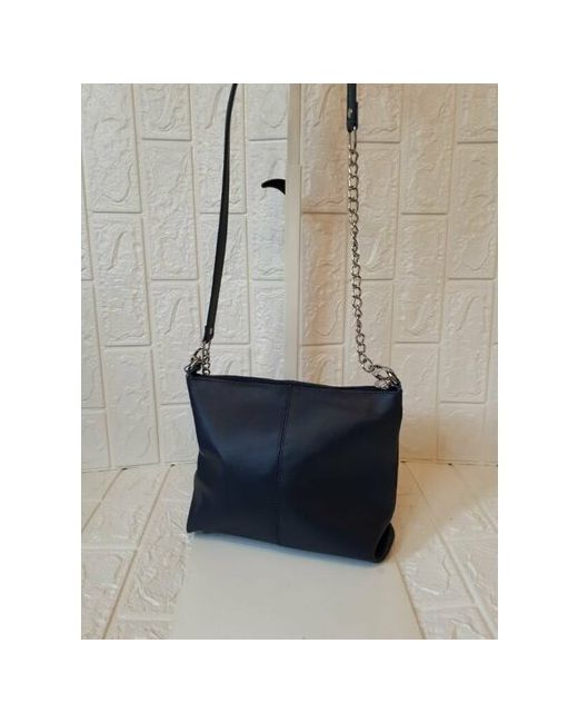 Elena leather bag Сумка кросс-боди повседневная внутренний карман синий