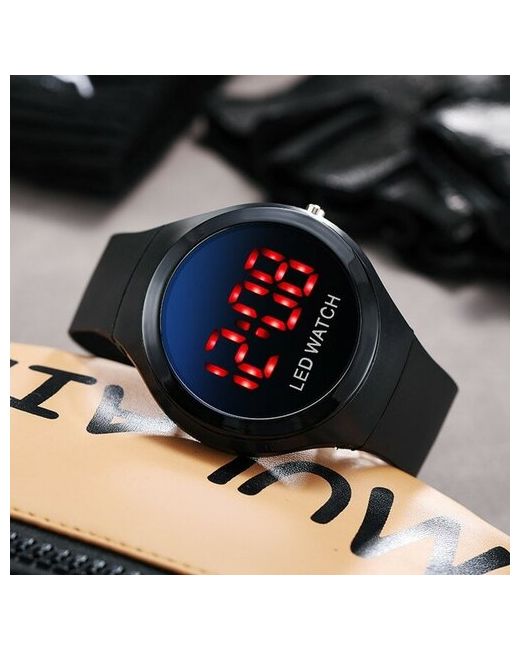 Востоктренд Наручные часы FlashMe Часы наручные электронные d-4.3 см ремешок силикон 23.5 черные