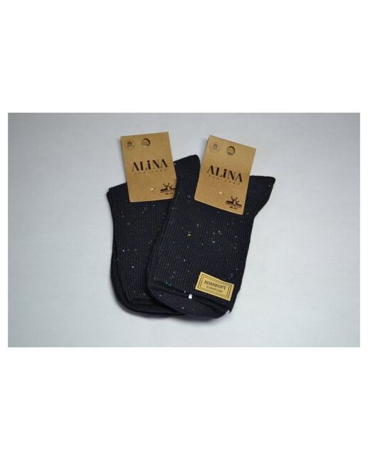 Alina носки средние размер черный синий