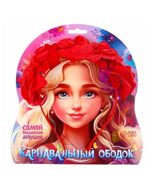Ma.brand Карнавальный ободок розы