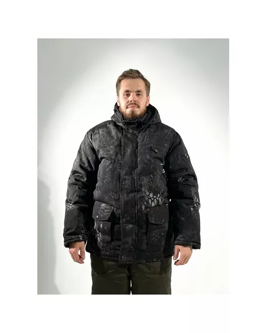 Idcompany куртка зимняя силуэт свободный капюшон съемный манжеты утепленная ветрозащитная внутренний карман карманы размер 48