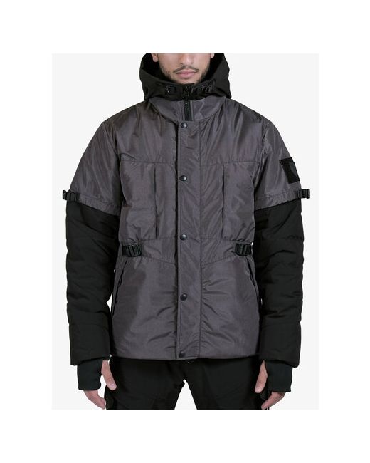 Igan куртка зимняя силуэт свободный капюшон утепленная внутренний карман размер 2XL черный