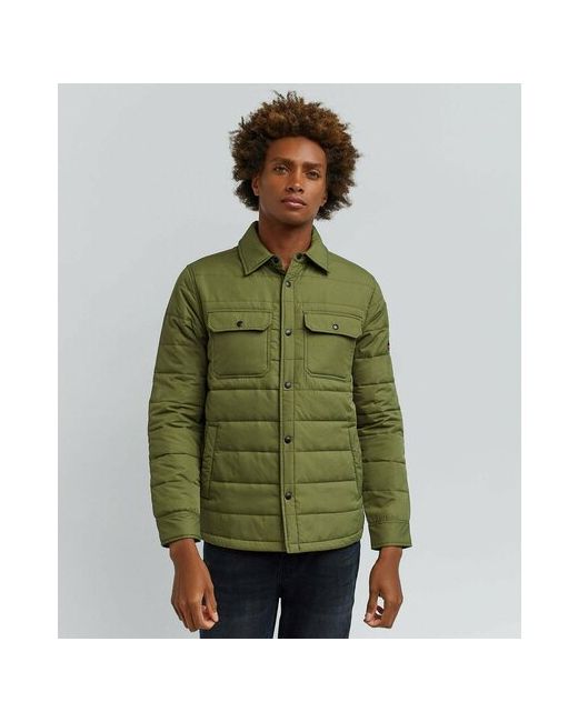 Reason куртка демисезонная силуэт прямой карманы ультралегкая стеганая манжеты подкладка без капюшона размер зеленый