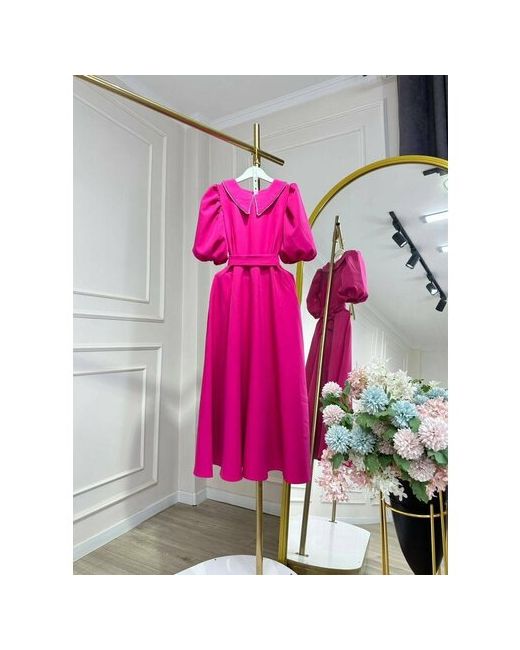 Турция Платье размер 46 фуксия розовый