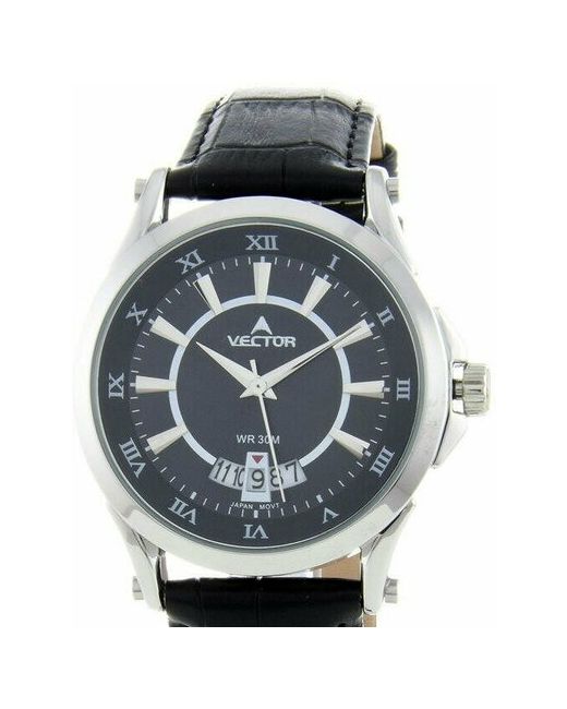 Vector Наручные часы Часы VC8-104515 черный серебряный