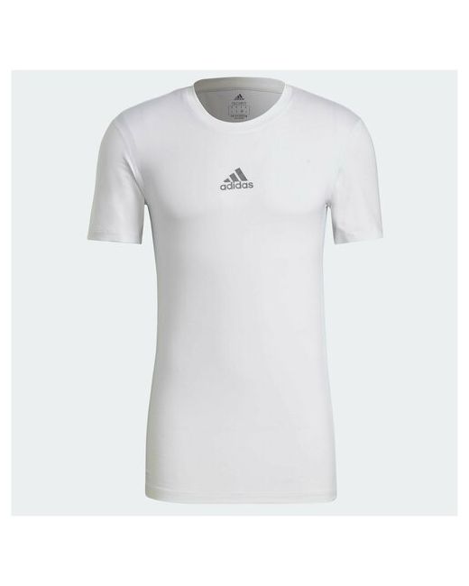 Adidas Футбольная футболка Techfit Compression Short Sleeve силуэт прилегающий влагоотводящий материал размер