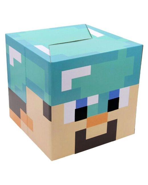 Pixel Crew Маска-голова Minecraft Стив в алмазной броне