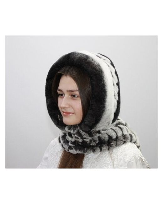 Мария Капюшон шлем из кролика Рекс с помпоном подкладка размер универсальный 55 58