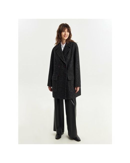 Pompa Пальто-пиджак демисезонное демисезон/зима шерсть силуэт прямой укороченное размер 44/170