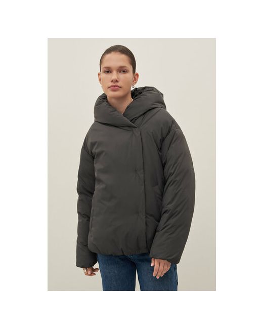 Finn Flare куртка демисезонная средней длины силуэт свободный карманы водонепроницаемая капюшон размер