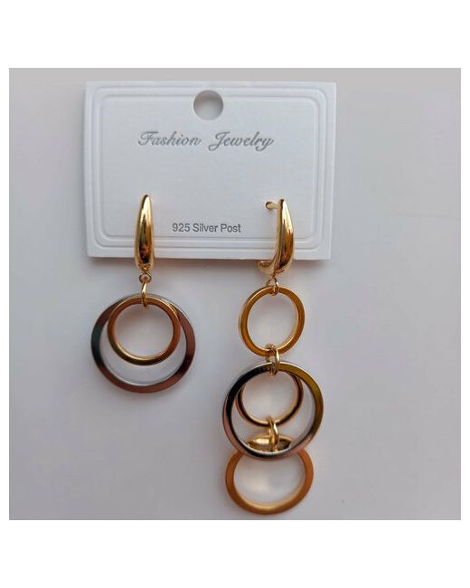 Fashion Jewelry Серьги конго круглые висячие подарочная упаковка размер/диаметр 14 мм.