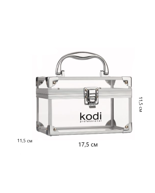 Kodi professional Бьюти-кейс 11.5х11.5х17.5 см ручки для переноски бесцветный