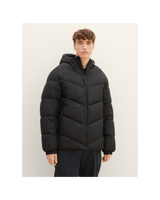 Tom Tailor куртка демисезон/зима силуэт свободный стеганая утепленная карманы несъемный капюшон размер