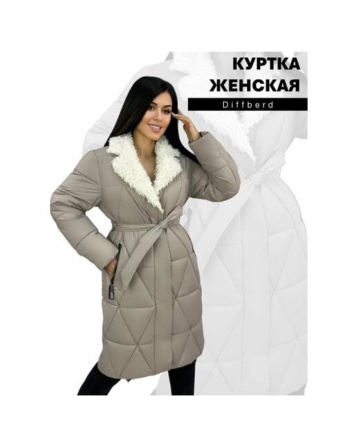 Diffberd куртка зимняя удлиненная силуэт полуприлегающий карманы размер 52