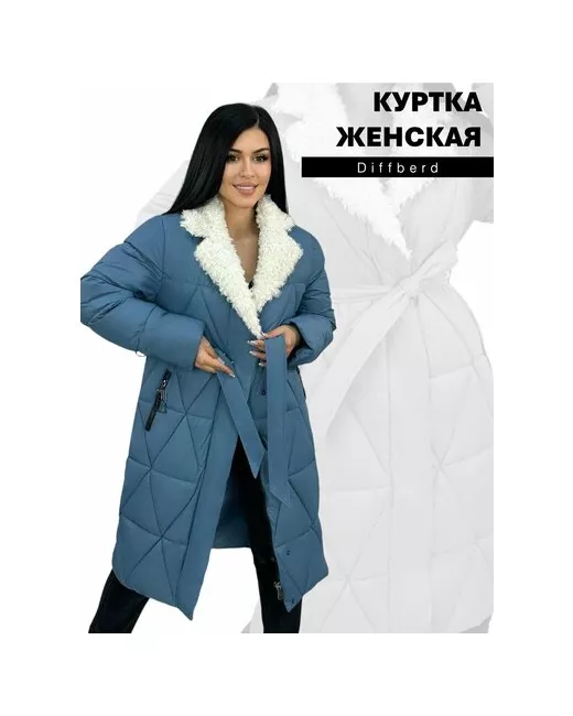 Diffberd куртка зимняя удлиненная силуэт полуприлегающий карманы размер 56