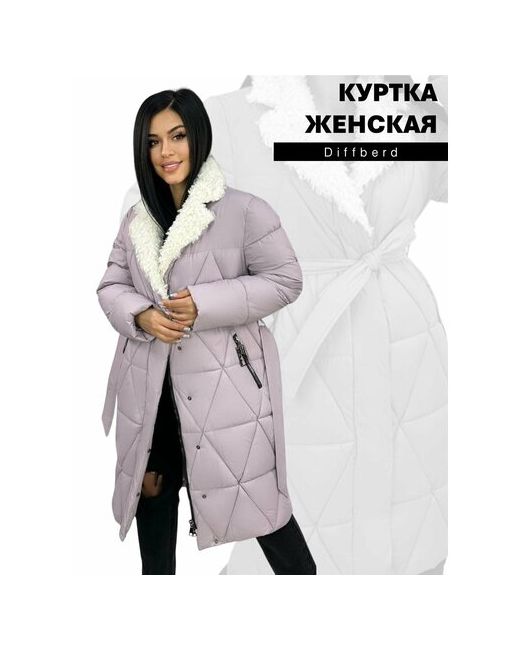 Diffberd куртка зимняя удлиненная силуэт полуприлегающий карманы размер 54