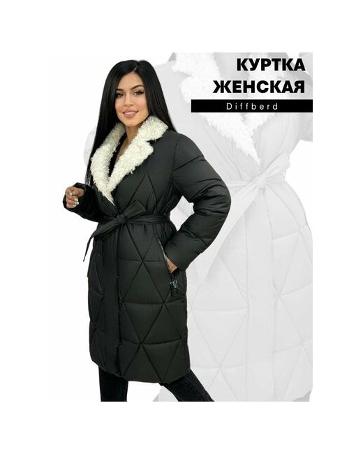 Diffberd куртка зимняя удлиненная силуэт полуприлегающий карманы размер 54