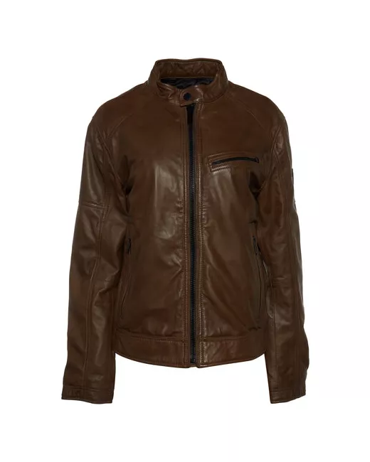 Strellson Кожаная куртка Bexley демисезонная без капюшона внутренний карман подкладка карманы размер 46