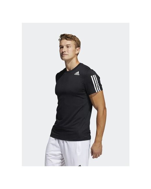 Adidas Футбольная футболка силуэт полуприлегающий размер черный