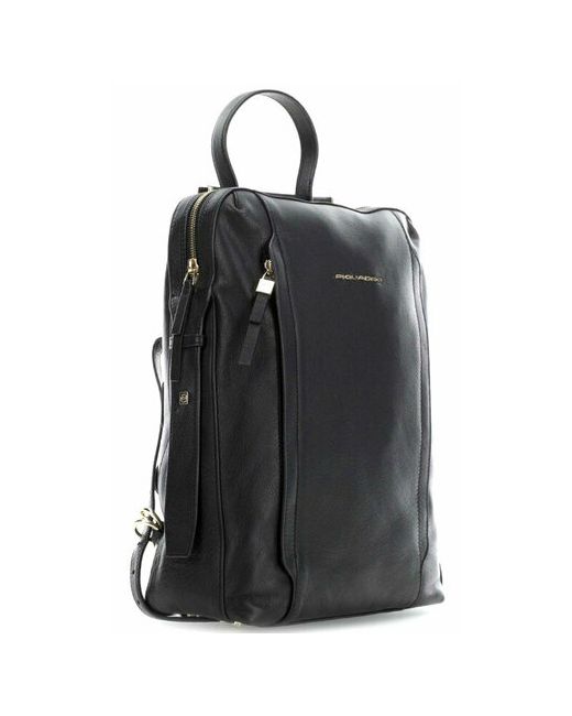 Piquadro Рюкзак торба натуральная кожа вмещает А4 внутренний карман черный