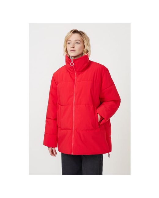 Baon куртка зимняя средней длины силуэт прямой карманы стеганая водонепроницаемая ветрозащитная утепленная манжеты без капюшона размер
