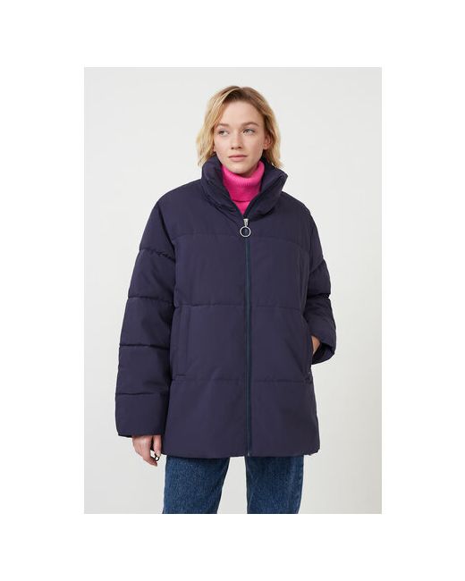 Baon куртка зимняя средней длины силуэт прямой карманы стеганая водонепроницаемая ветрозащитная утепленная манжеты без капюшона размер